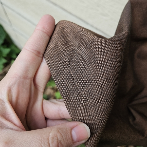 vtg Gay Gibson brown short sleeve day dress 1950s SEE MEASUREMENTS small flaws - Picture 8 of 8